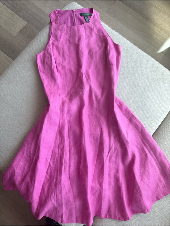 Ralph Lauren Dresses & Skirts - Lauren Ralph Lauren Bright Pink Linen Dress